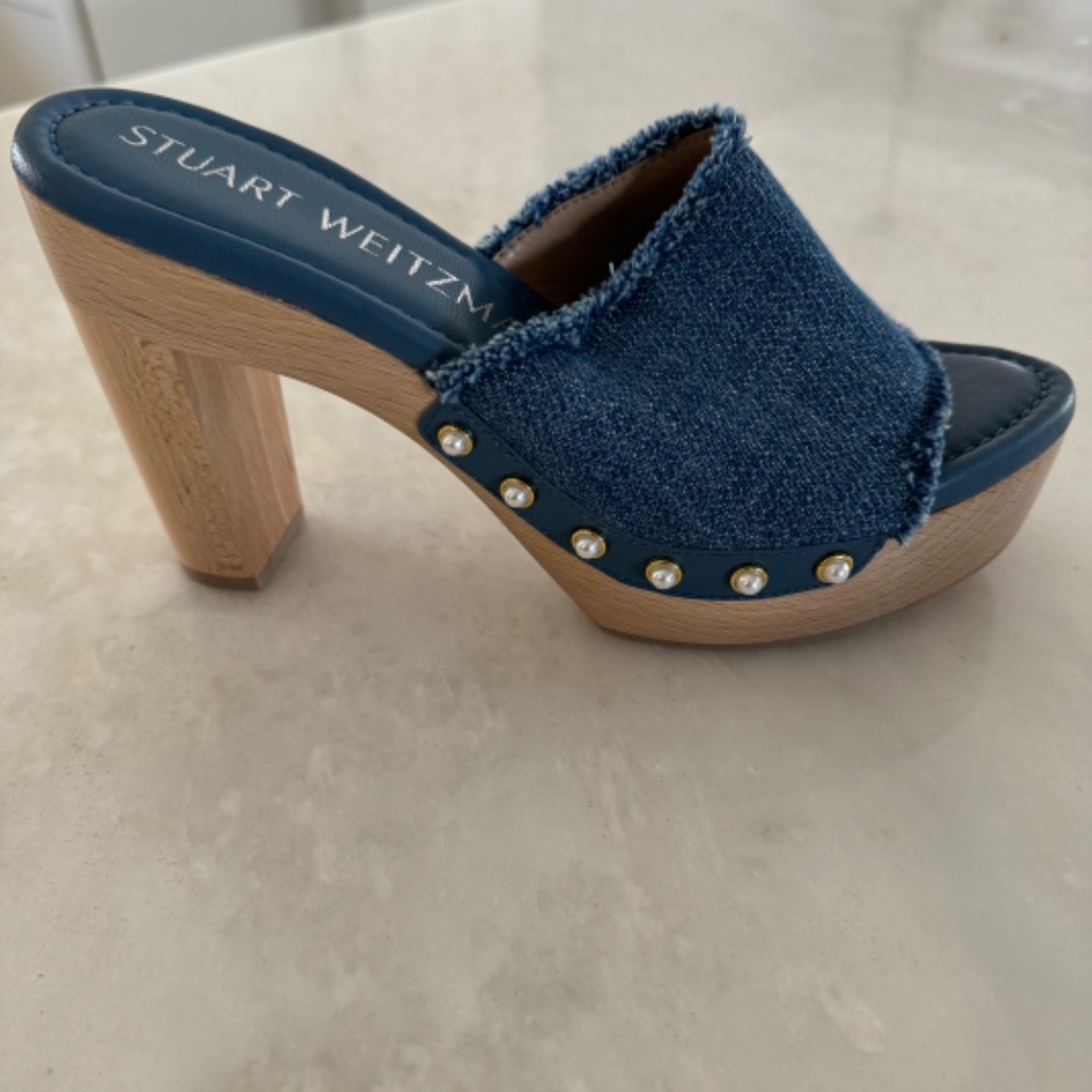 Stuart Weitzman PEARL CLOG 85 SANDAL - Picture 2 of 4